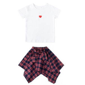 Girls Short-Sleeved Sports Outfit